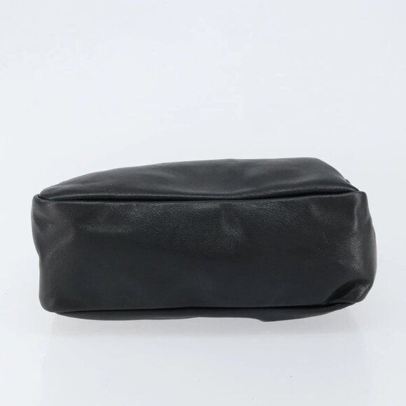 GUCCI Bamboo Hand Bag Leather Black Gold 000 1014 0575 Auth 149974 - Picture 6 of 16